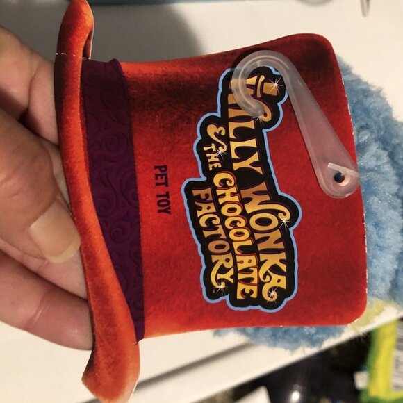 willy wonka the chocolate factory pet toy charlie bucket 6” plush squeaker - Picture 6 of 6